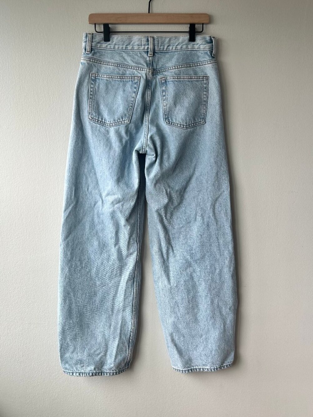 & Other Stories Atelier Lace Up Cut Out Jeans Light Wash Wide Leg 28 - Picture 6 of 13